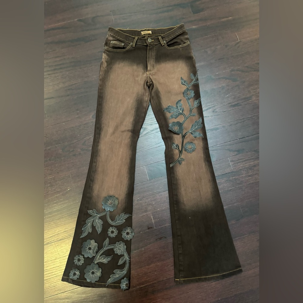 Amenisa Romantic - French Designer Jeans Flare Boocut France Size 36